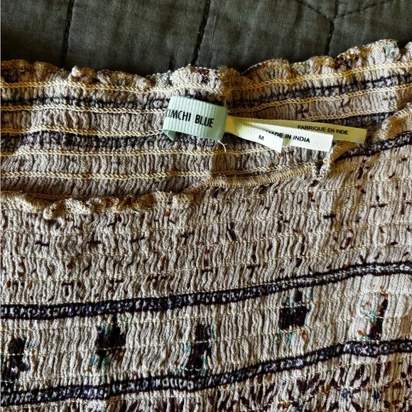 Kimchi Blue Pink and Lavender Patterned Midi Dress - Picture 4 of 6